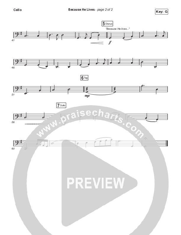 Because He Lives (Sing It Now SATB) Cello (The Worship Initiative / John Marc Kohl / Arr. Luke Gambill / Arr. Mason Brown)