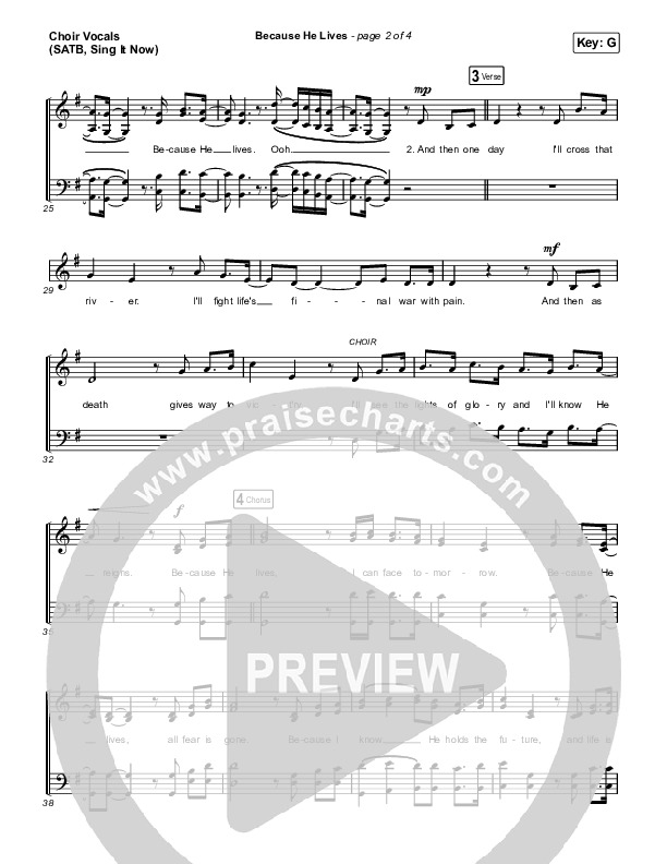 Because He Lives (Sing It Now SATB) Choir Sheet (SATB) (The Worship Initiative / John Marc Kohl / Arr. Luke Gambill / Arr. Mason Brown)
