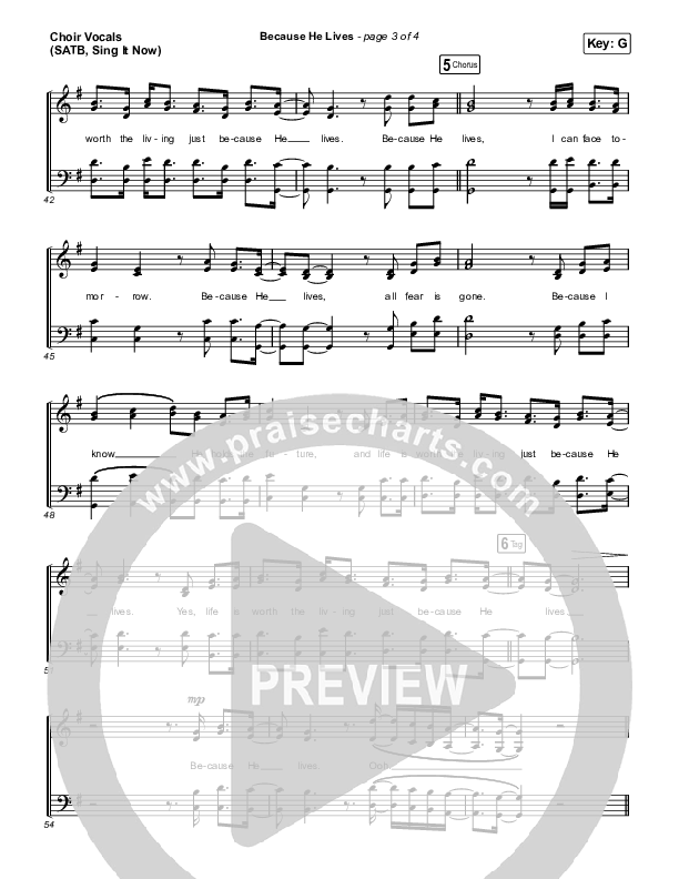 Because He Lives (Sing It Now SATB) Choir Sheet (SATB) (The Worship Initiative / John Marc Kohl / Arr. Luke Gambill / Arr. Mason Brown)