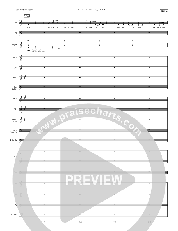 Because He Lives (Sing It Now SATB) Conductor's Score (The Worship Initiative / John Marc Kohl / Arr. Luke Gambill / Arr. Mason Brown)