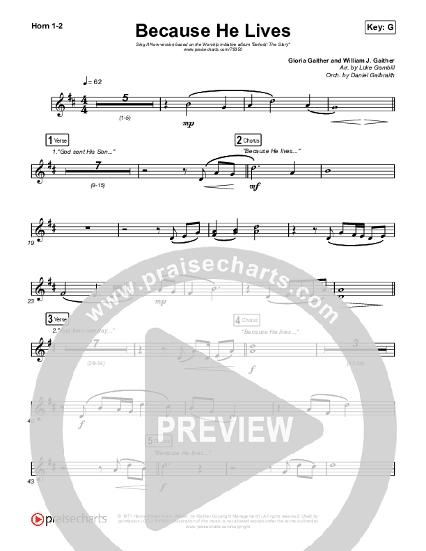 Because He Lives (Sing It Now SATB) Brass Pack (The Worship Initiative / John Marc Kohl / Arr. Luke Gambill / Arr. Mason Brown)