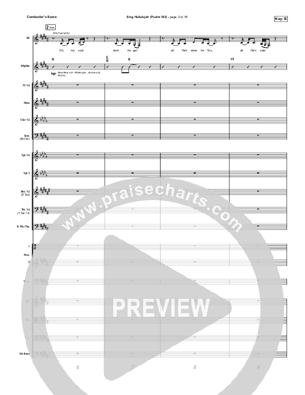 Sing Hallelujah (Psalm 103) Conductor's Score (Kingdom Kids / Shane & Shane)