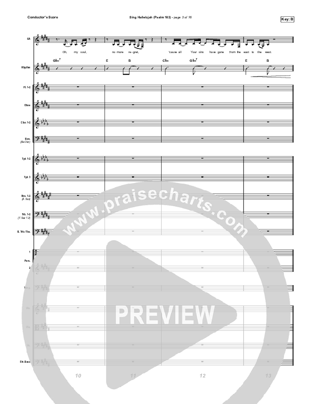 Sing Hallelujah (Psalm 103) Conductor's Score (Kingdom Kids / Shane & Shane)