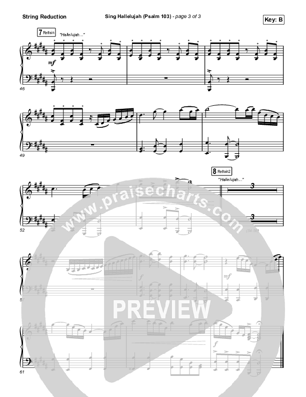 Sing Hallelujah (Psalm 103) String Reduction (Kingdom Kids / Shane & Shane)