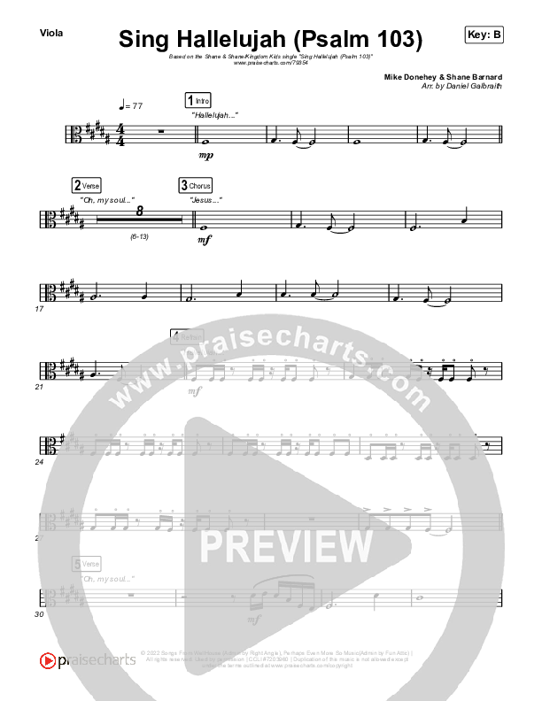 Sing Hallelujah (Psalm 103) String Pack (Kingdom Kids / Shane & Shane)