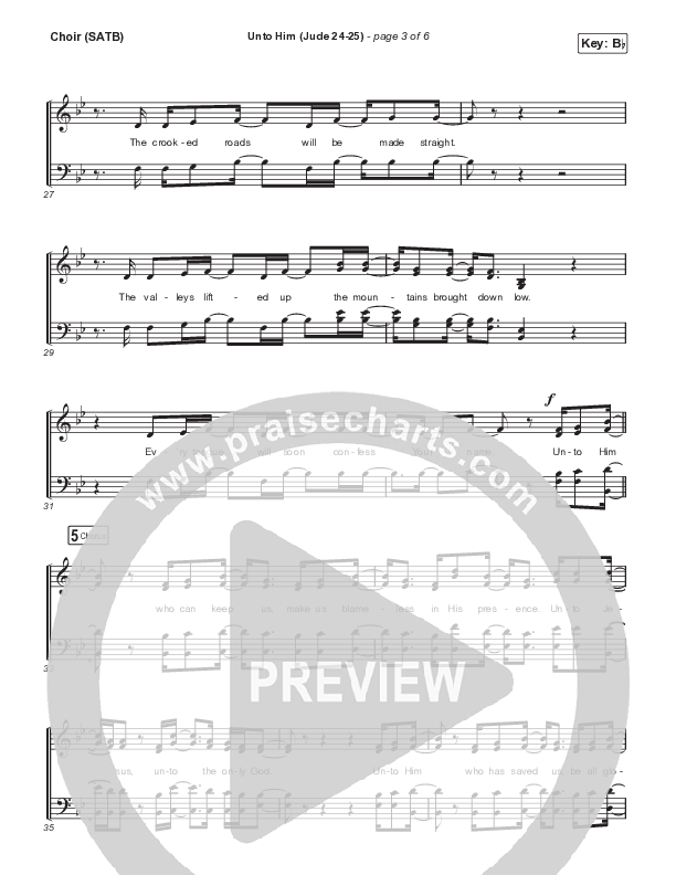 Unto Him (Jude 24-25) Choir Sheet (SATB) (Kingdom Kids / Shane & Shane)