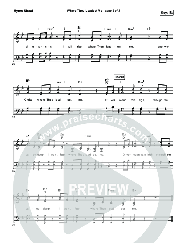 Where Thou Leadest Me Hymn Sheet (Keith & Kristyn Getty)
