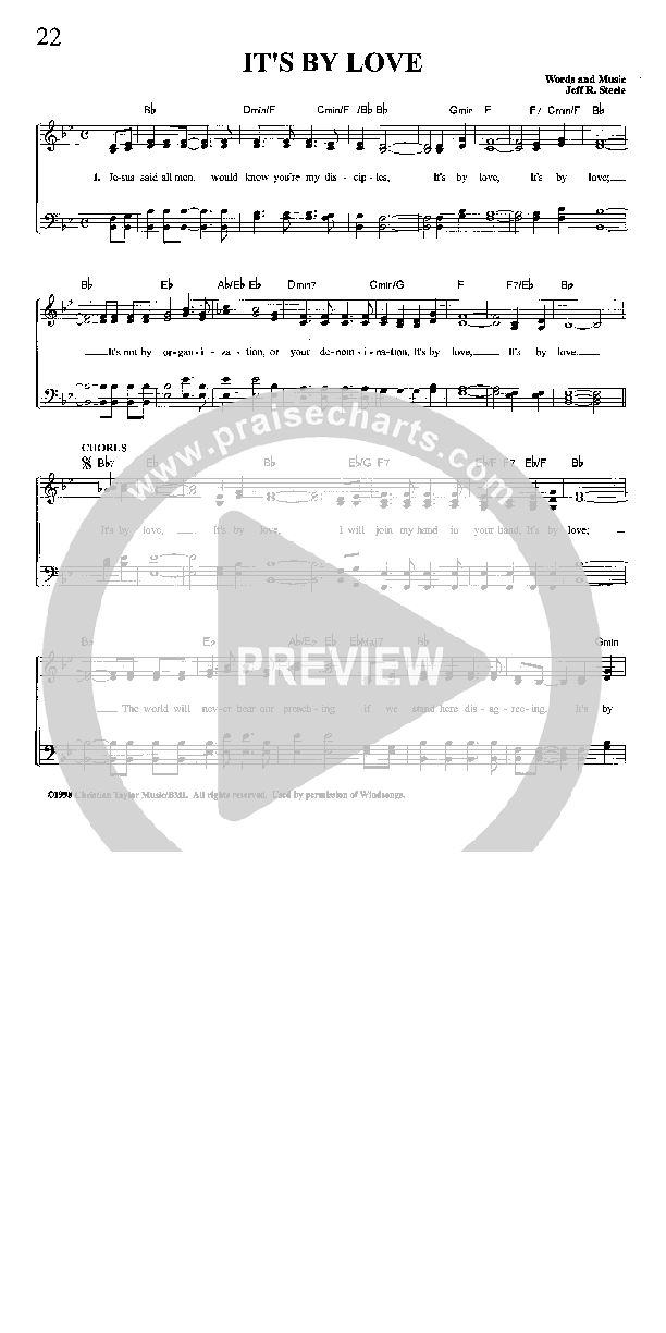 It's By Love Lead Sheet (The Steeles)