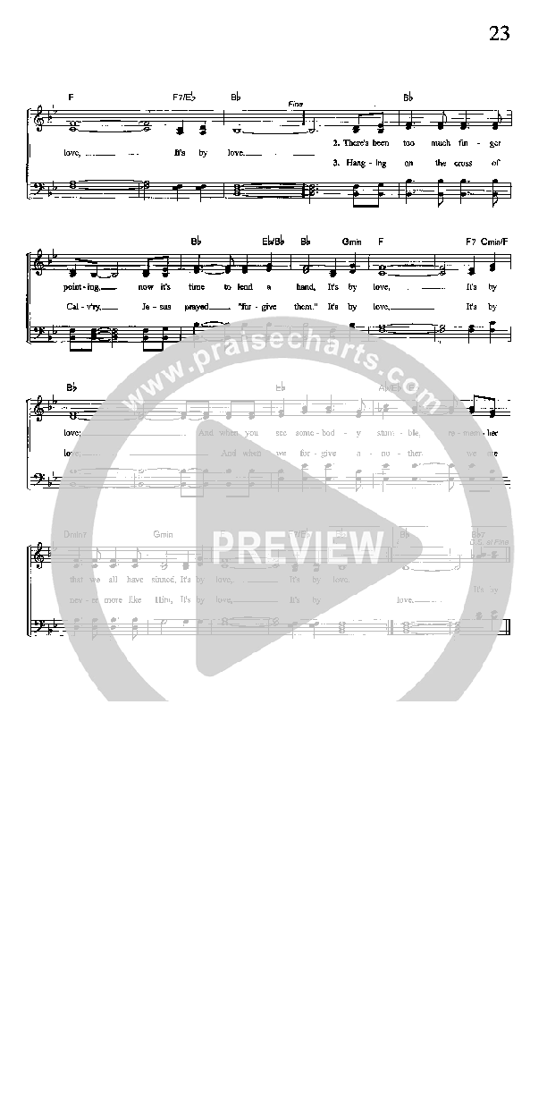 It's By Love Lead Sheet (The Steeles)