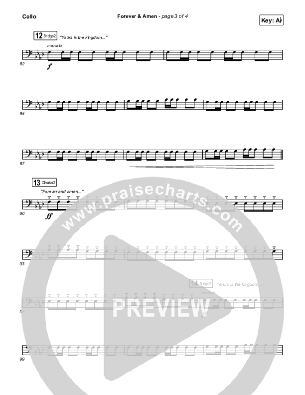Forever & Amen (Live) Cello (Cody Carnes / Kari Jobe)
