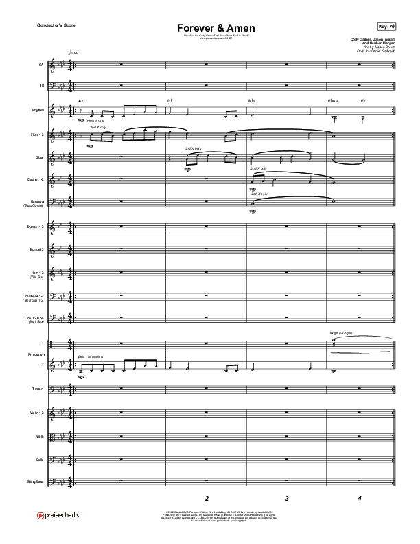 Forever & Amen (Live) Conductor's Score (Cody Carnes / Kari Jobe)