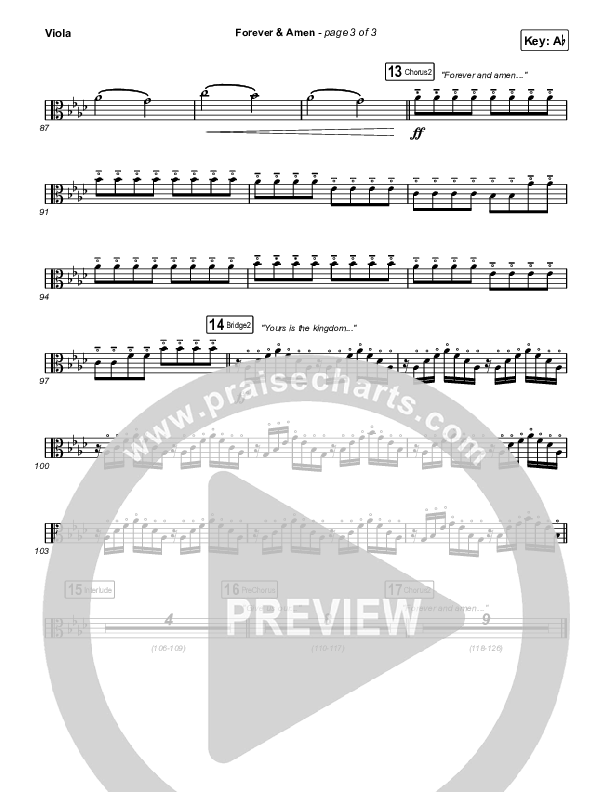 Forever & Amen (Live) Viola (Cody Carnes / Kari Jobe)