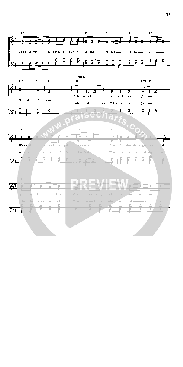Jesus Lead Sheet (The Southern Brothers)