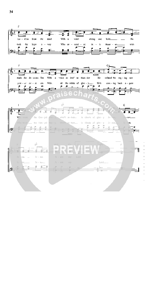 Jesus Lead Sheet (The Southern Brothers)