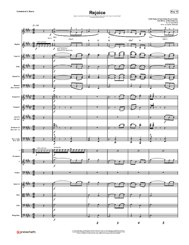 Rejoice Conductor's Score (Keith & Kristyn Getty / Rend Collective)