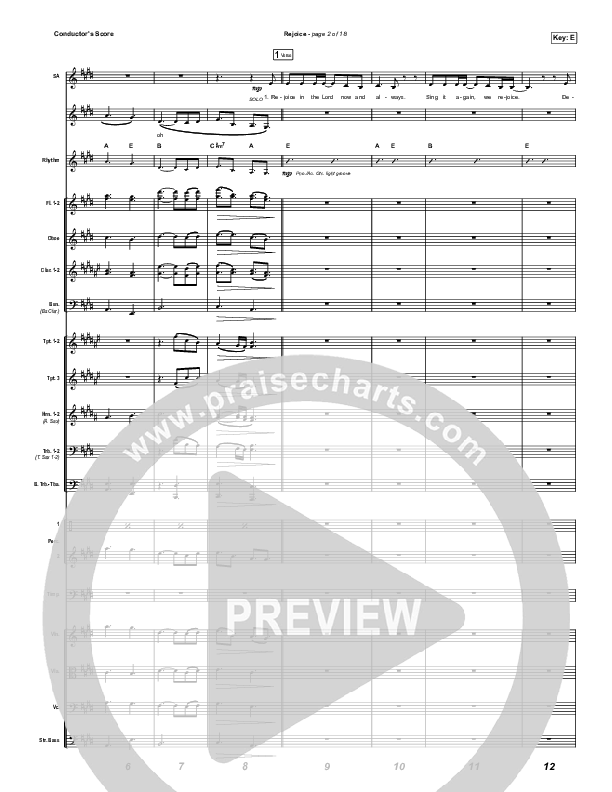 Rejoice Conductor's Score (Keith & Kristyn Getty / Rend Collective)