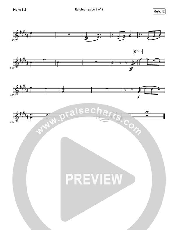 Rejoice French Horn 1/2 (Keith & Kristyn Getty / Rend Collective)