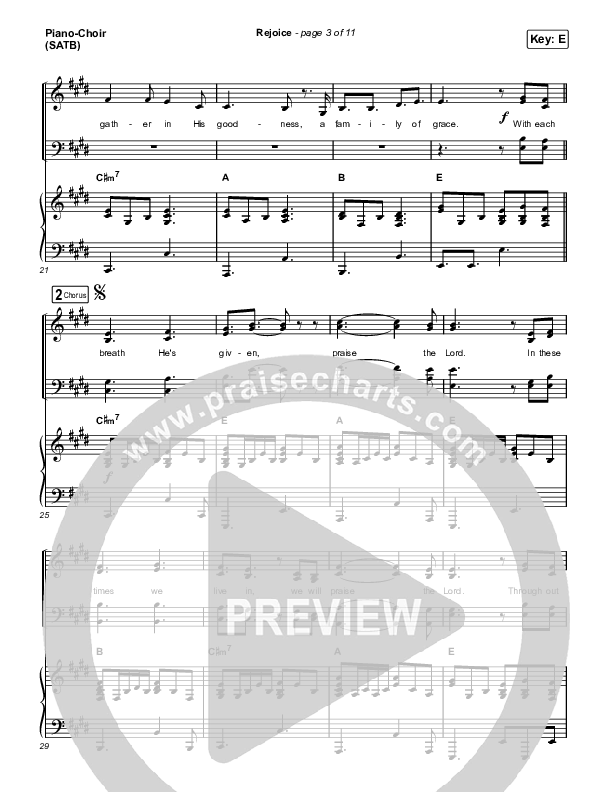 Rejoice Piano/Vocal (SATB) (Keith & Kristyn Getty / Rend Collective)