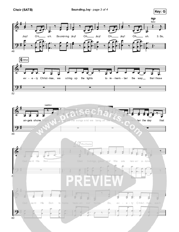 Sounding Joy Choir Sheet (SATB) (Ellie Holcomb)