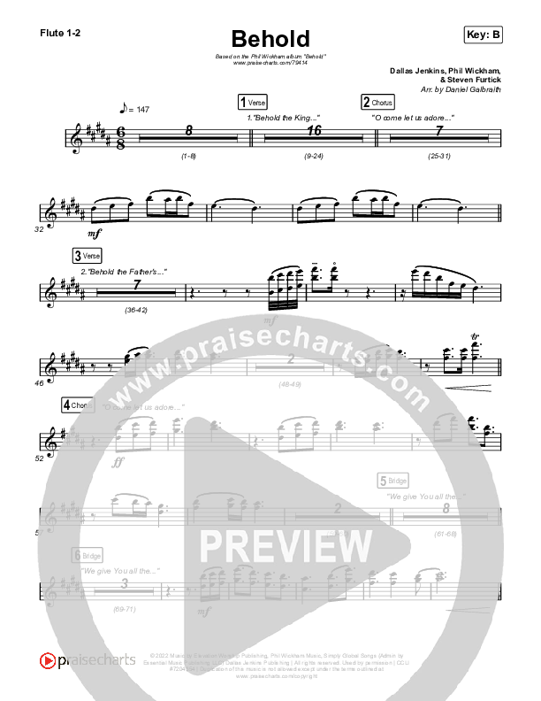 Behold Flute 1,2 (Phil Wickham / Anne Wilson)