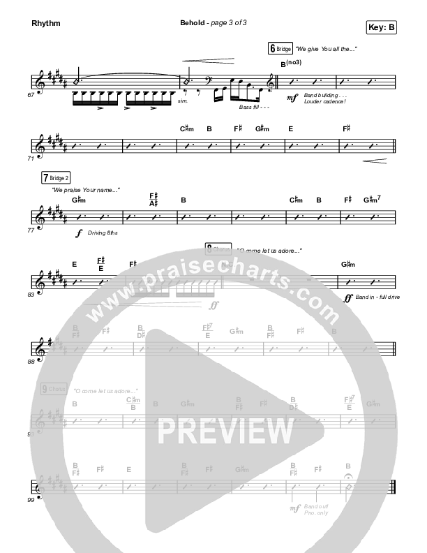 Behold Rhythm Chart (Phil Wickham / Anne Wilson)