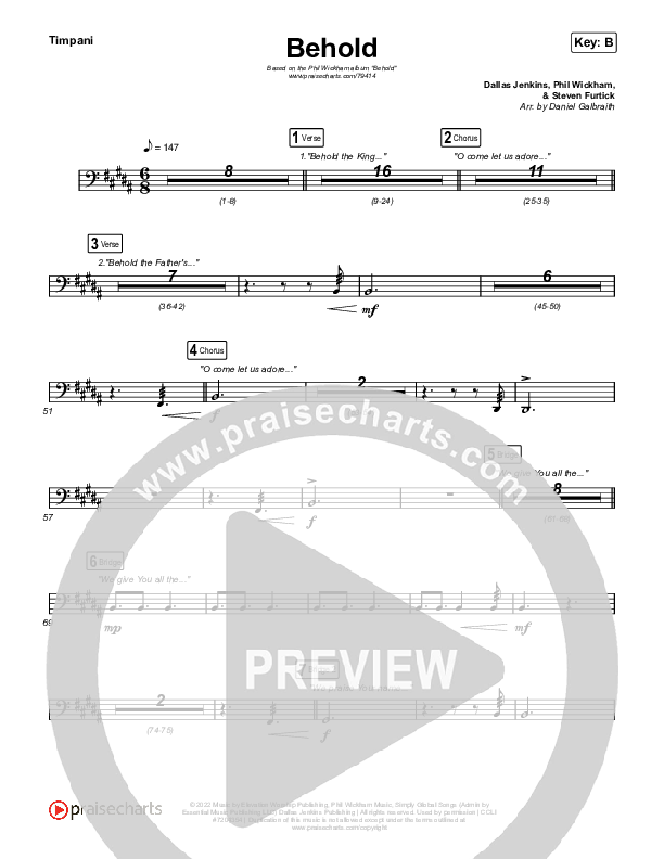 Behold Timpani (Phil Wickham / Anne Wilson)