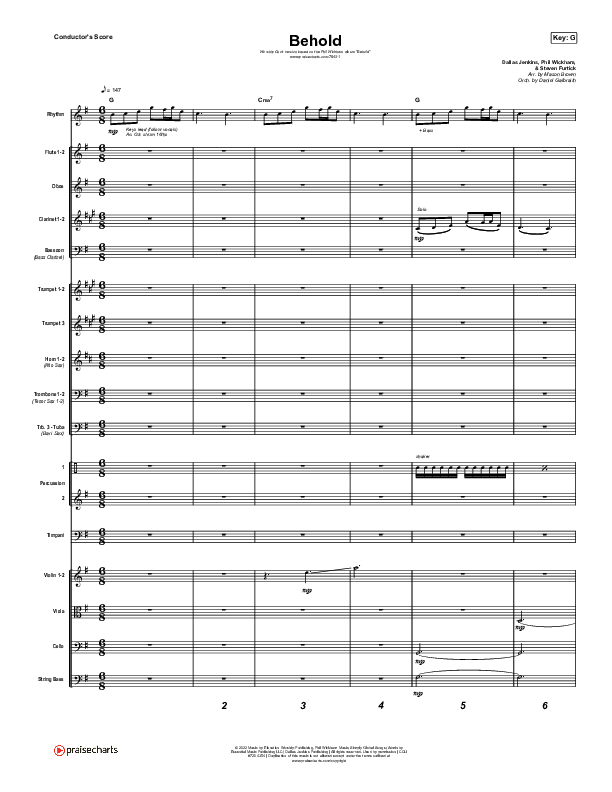 Behold (Worship Choir SAB) Conductor's Score (Phil Wickham / Anne Wilson / Arr. Mason Brown)