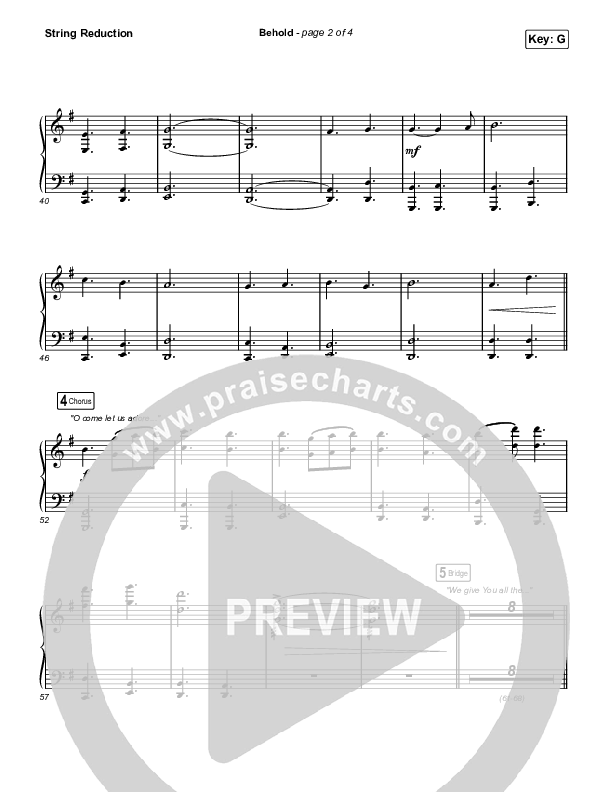Behold (Worship Choir SAB) String Reduction (Phil Wickham / Anne Wilson / Arr. Mason Brown)