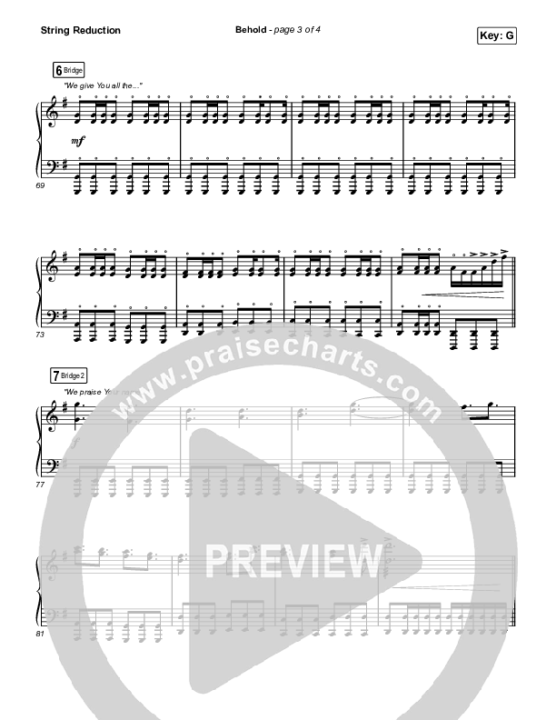 Behold (Worship Choir SAB) String Reduction (Phil Wickham / Anne Wilson / Arr. Mason Brown)