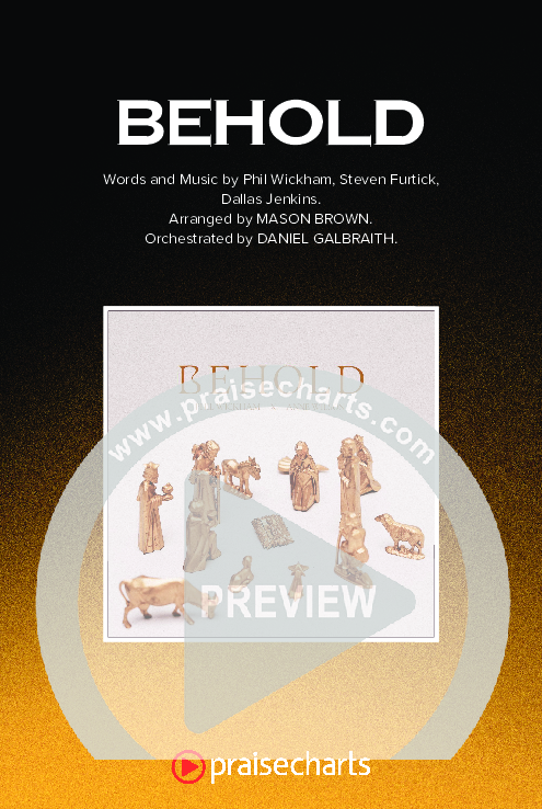 Behold (Worship Choir SAB) Octavo Cover Sheet (Phil Wickham / Anne Wilson / Arr. Mason Brown)