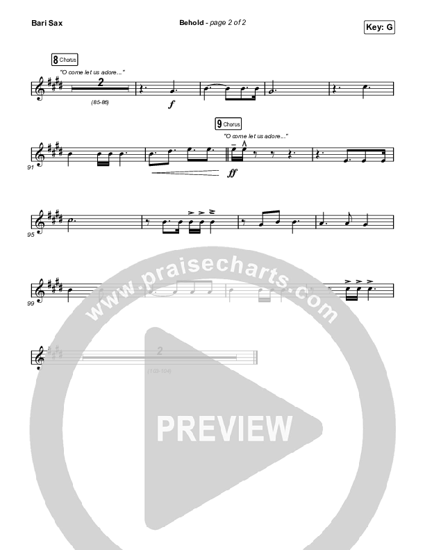 Behold (Sing It Now SATB) Bari Sax (Phil Wickham / Anne Wilson / Arr. Mason Brown)