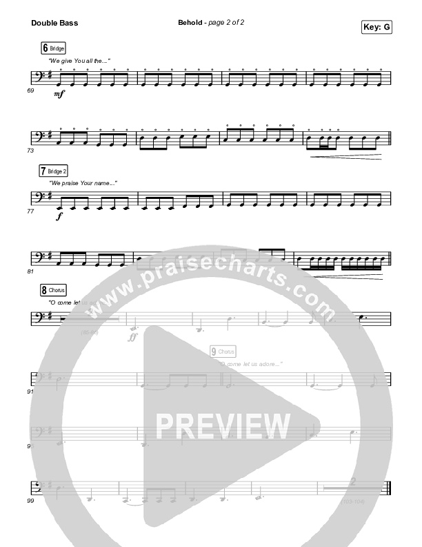 Behold (Sing It Now SATB) Double Bass (Phil Wickham / Anne Wilson / Arr. Mason Brown)