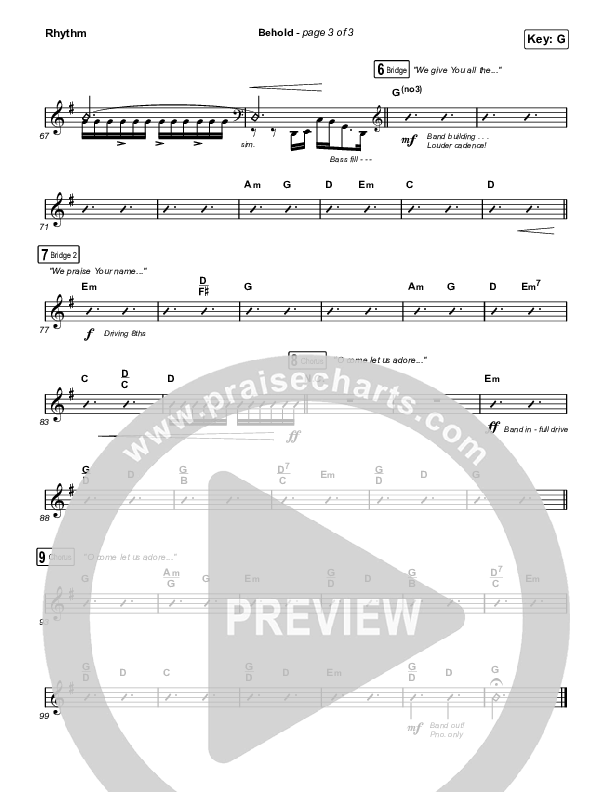 Behold (Sing It Now SATB) Rhythm Pack (Phil Wickham / Anne Wilson)