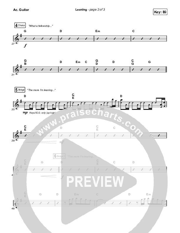 Leaning Acoustic Guitar (Matt Maher / Lizzie Morgan)