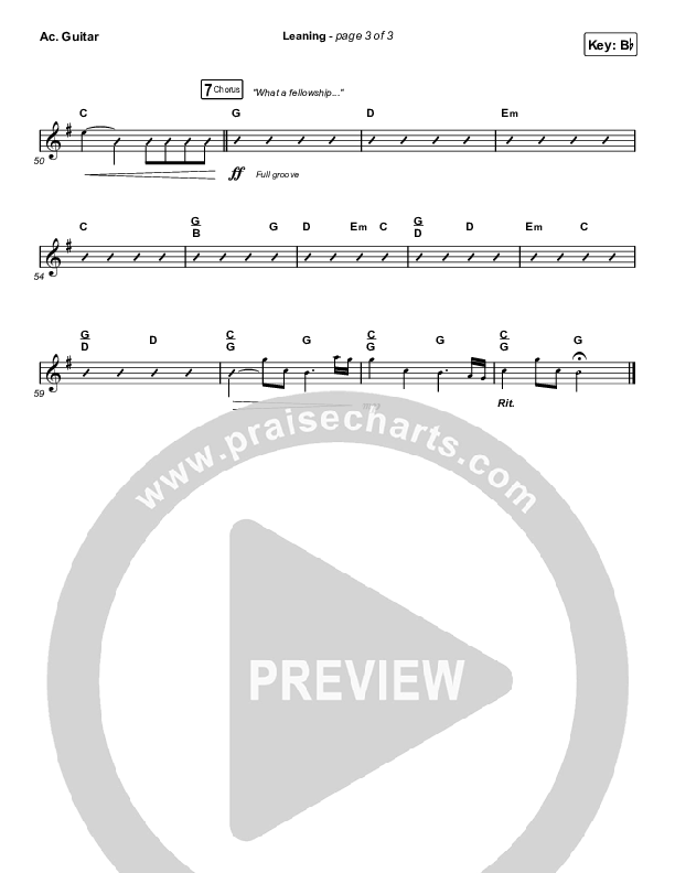 Leaning Acoustic Guitar (Matt Maher / Lizzie Morgan)