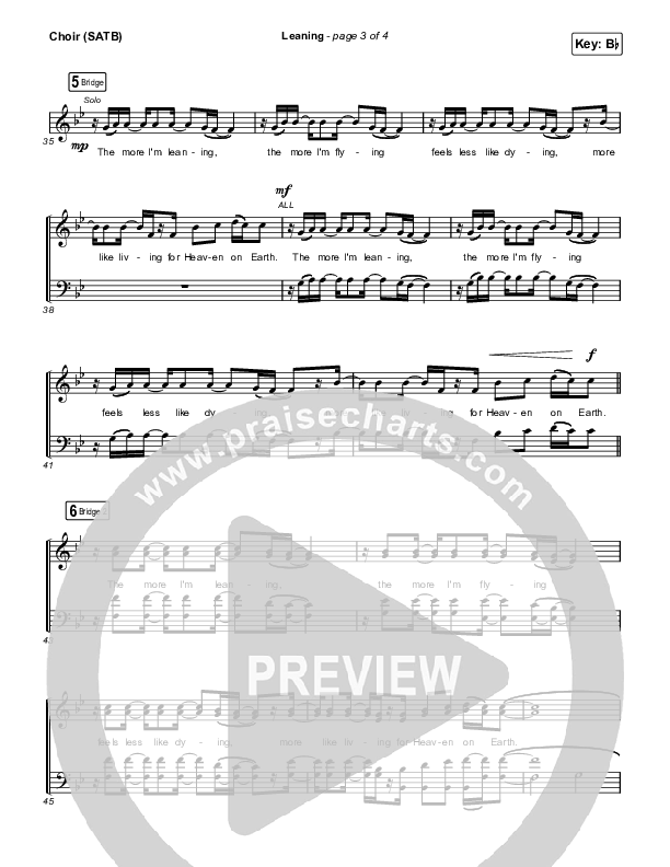 Leaning Choir Sheet (SATB) (Print Only) (Matt Maher / Lizzie Morgan)