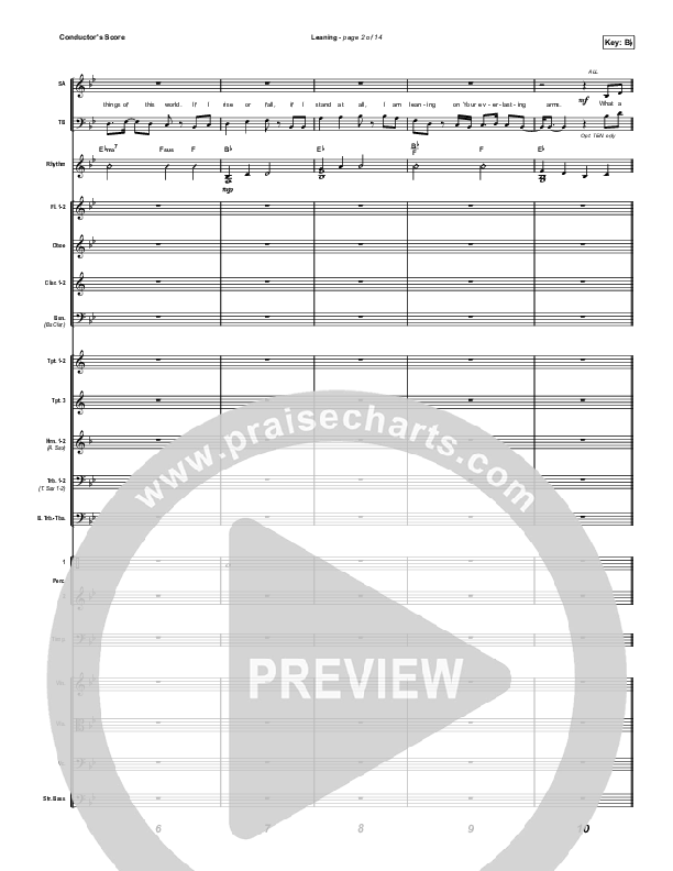 Leaning Conductor's Score (Matt Maher / Lizzie Morgan)