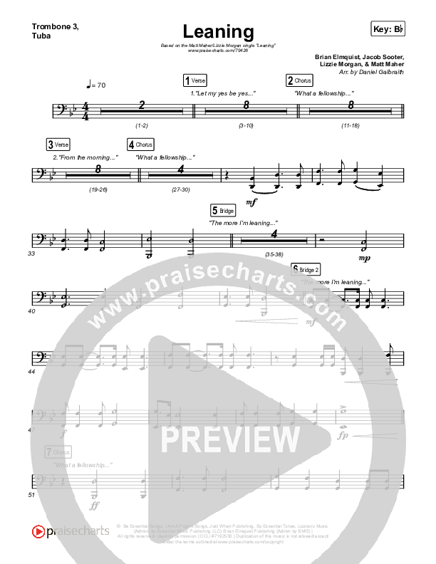Leaning Trombone 3/Tuba (Matt Maher / Lizzie Morgan)