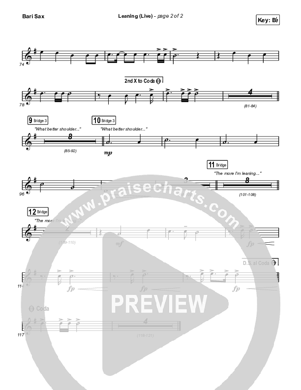 Leaning (Live) Bari Sax (Matt Maher / Lizzie Morgan)