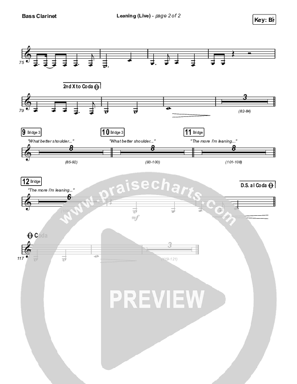 Leaning (Live) Bass Clarinet (Matt Maher / Lizzie Morgan)