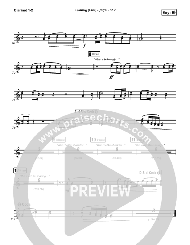 Leaning (Live) Clarinet 1/2 (Matt Maher / Lizzie Morgan)