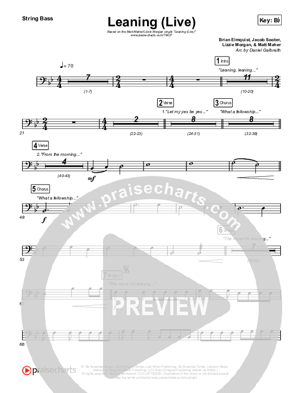 Leaning (Live) String Bass (Matt Maher / Lizzie Morgan)