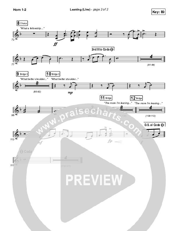 Leaning (Live) Brass Pack (Matt Maher / Lizzie Morgan)