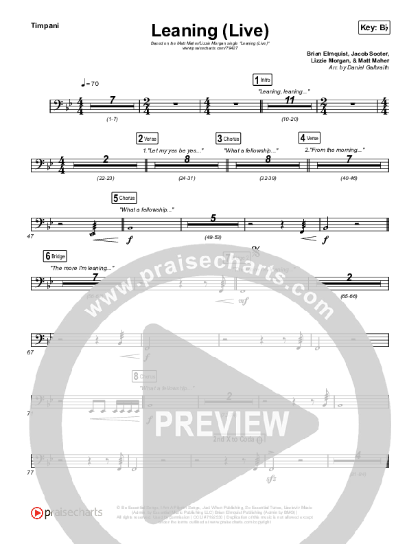 Leaning (Live) Timpani (Matt Maher / Lizzie Morgan)