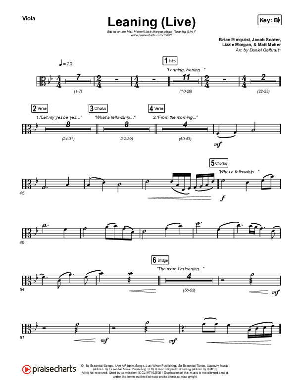 Leaning (Live) Viola (Matt Maher / Lizzie Morgan)