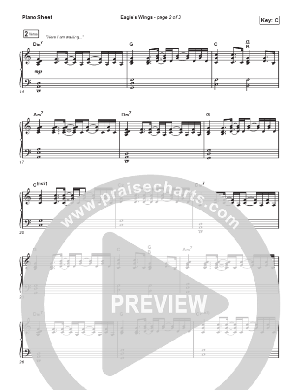 Eagle's Wings (Live From Team Night) Piano Sheet (Hillsong Worship / Brooke Ligertwood)