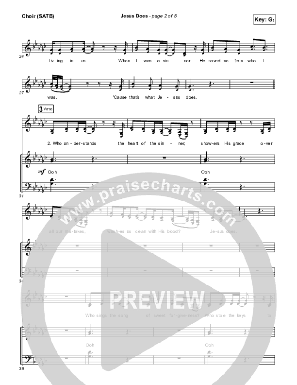 Jesus Does Choir Sheet (SATB) (We The Kingdom)
