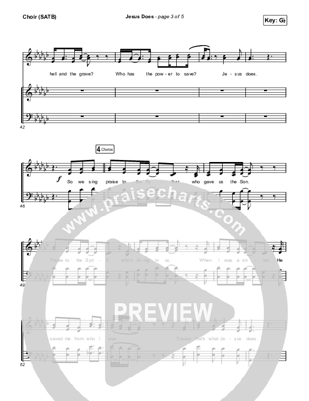 Jesus Does Choir Sheet (SATB) (We The Kingdom)