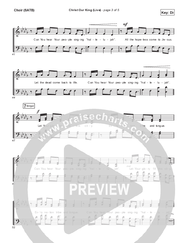 Christ Our King (Live) Choir Sheet (SATB) (Passion / Sean Curran)