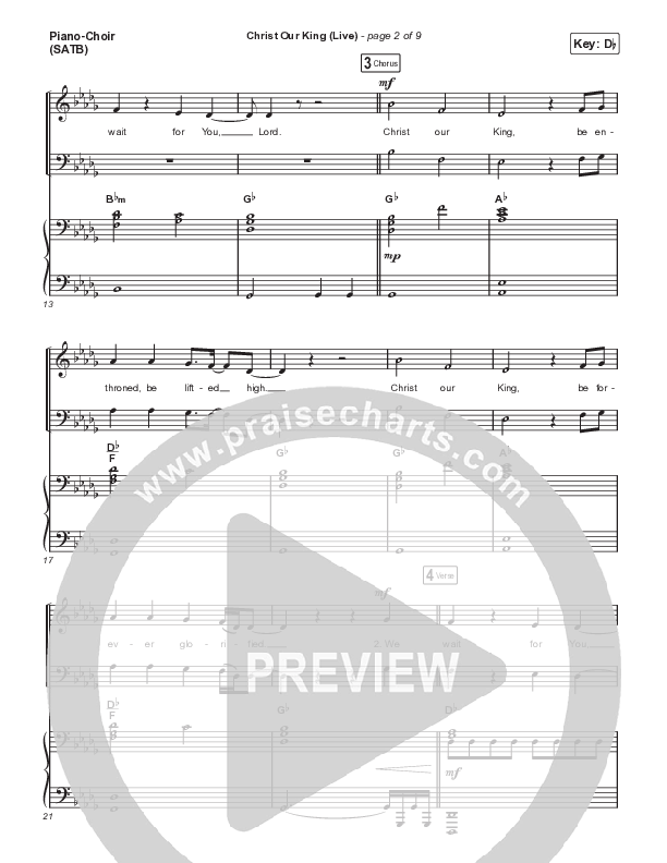 Christ Our King (Live) Piano/Vocal Pack (Passion / Sean Curran)